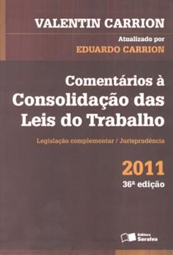 Imagem de COMENTARIOS A CONSOLIDACAO DAS LEIS DO TRABALHO - 36ª ED