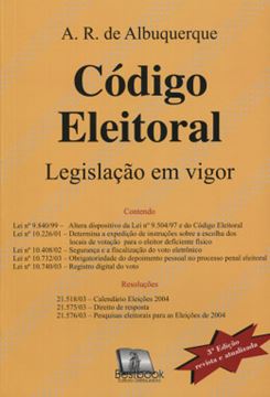 Imagem de CODIGO ELEITORAL - LEGISLACAO EM VIGOR