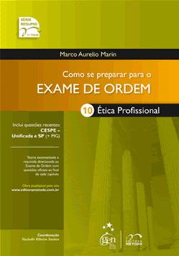 Imagem de COMO SE PREPARAR PARA O EXAME DE ORDEM - VOLUME 10 - ETICA PROFISSIONAL - 8ª EDICAO