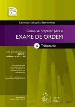 Imagem de COMO SE PREPARAR PARA O EXAME DE ORDEM - VOL. 04 - TRIBUTARIO - 6ª EDICAO