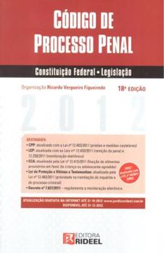 Imagem de CODIGO DE PROCESSO PENAL - 18ª EDICAO
