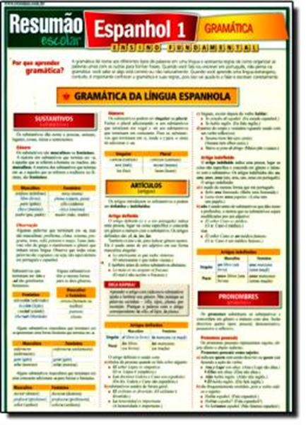 Picture of RESUMAO - ESPANHOL 1 - GRAMATICA