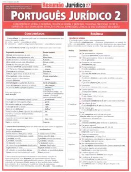 Picture of RESUMAO - PORTUGUES JURIDICO 2