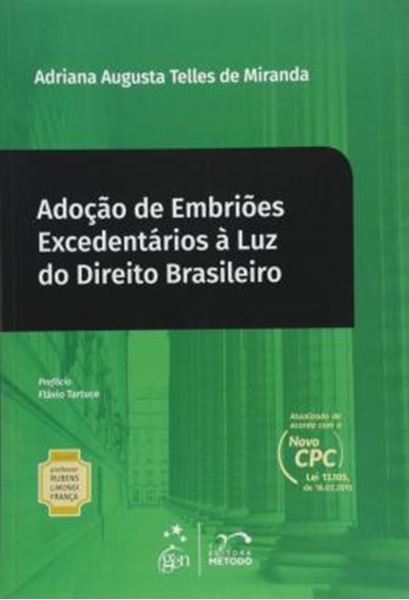 Picture of ADOCAO DE EMBRIOES EXCEDENTARIOS A LUZ DO DIREITO BRASILEIRO VOL. 15 