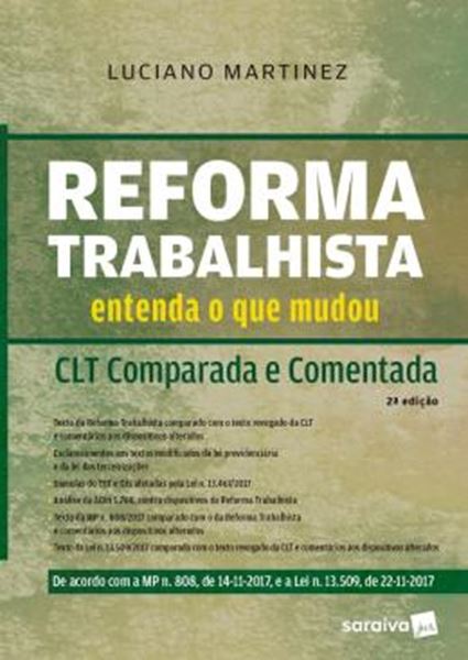 Picture of REFORMA TRABALHISTA - CLT COMPARADA E COMENTADA - 2ª ED