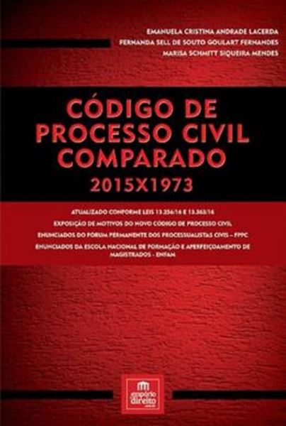Picture of CODIGO DE PROCESSO CIVIL COMPARADO 2015X1973