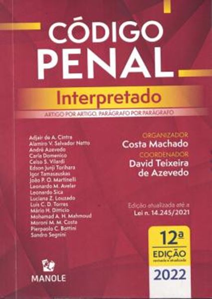 Picture of CODIGO PENAL INTERPRETADO  ARTIGO POR ARTIGO, PARAGRAFO POR PARAGRAFO - 12ªED