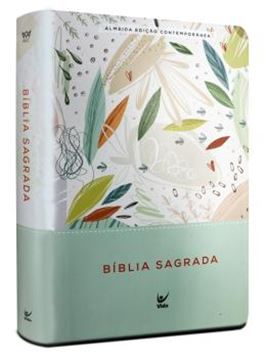 Imagem de BIBLIA AEC - LETRA GIGANTE - CAPA PU IMPRESSO - VERDE ESTAMPADA