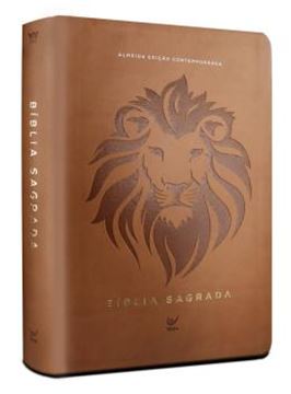 Imagem de BIBLIA AEC - LETRA GIGANTE - CAPA PU IMPRESSO - MARROM LEAO