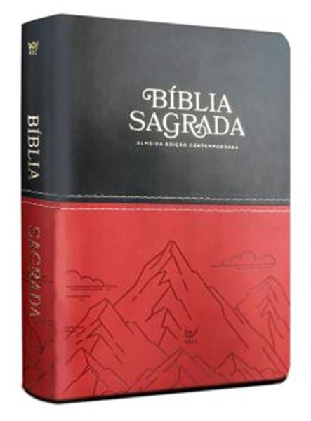 Picture of BIBLIA AEC - LETRA GIGANTE - CAPA PU IMPRESSO - PRETO E VERMELHO MONTANHAS