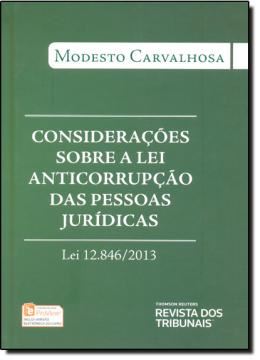 Imagem de CONSIDERACOES SOBRE A LEI ANTICORRUPCAO DAS PESSOAS JURIDICAS