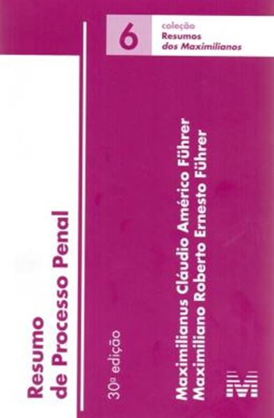 Picture of RESUMO DE PROCESSO PENAL - VOL. 6 - 30ª ED