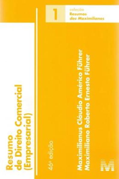 Picture of RESUMO DE DIREITO COMERCIAL (EMPRESARIAL) - VOL. 1 - 46ª ED