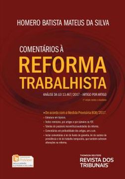 Imagem de COMENTARIOS A REFORMA TRABALHISTA - 2ª ED