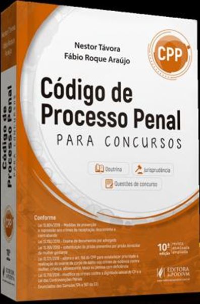 Picture of CODIGO DE PROCESSO PENAL PARA CONCURSOS - 10ª ED