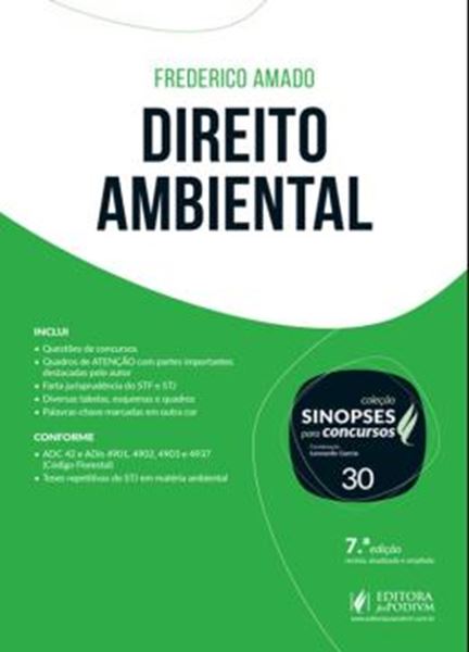 Picture of SINOPSES PARA CONCURSOS - VOL. 30 - DIREITO AMBIENTAL - 7ª ED