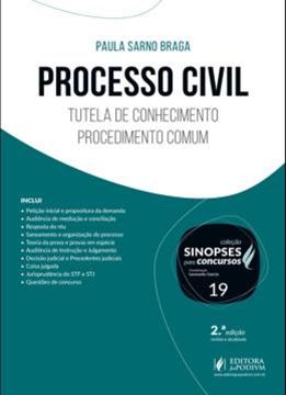 Imagem de SINOPSES PARA CONCURSOS - VOL. 19 - PROCESSO CIVIL - TUTELA DO CONHECIMENTO - 2ª ED