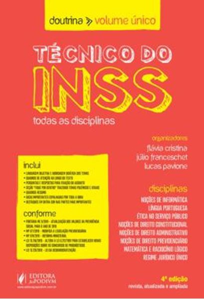 Picture of TECNICO DO INSS - TODAS AS DISCIPLINAS - 4ª ED