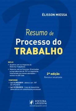 Imagem de RESUMO DE PROCESSO DO TRABALHO - 2ª ED