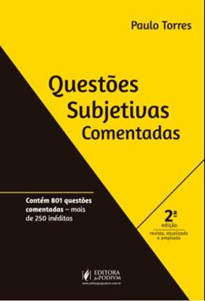 Picture of QUESTOES SUBJETIVAS COMENTADAS - 2ª ED