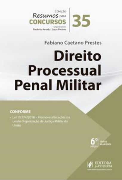 Picture of RESUMOS PARA CONCURSOS 35 - DIREITO PROCESSUAL PENAL MILITAR - 6ª ED.