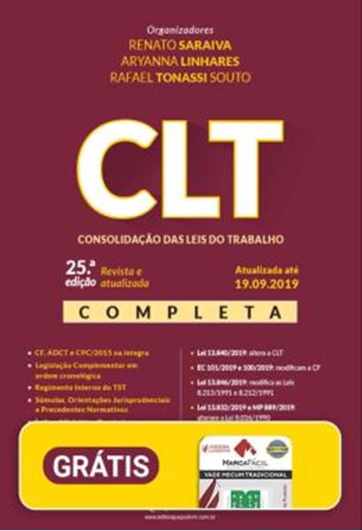 Picture of CLT - CONSOLIDACAO DAS LEIS DO TRABALHO