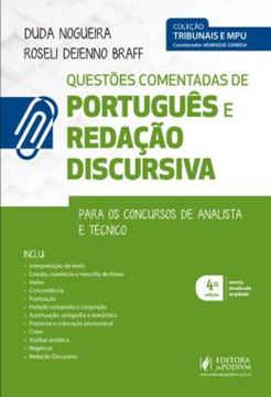 Imagem de QUESTOES COMENTADAS DE PORTUGUES E REDACAO DISCURSIVA - PARA OS CURSOS DE ANALISTA E TECNICO
