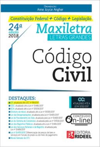 Picture of CODIGO CIVIL - MAXILETRA - CONSTITUICAO FEDERAL + CODIGO + LEGISLACAO - VOLUME  - 
