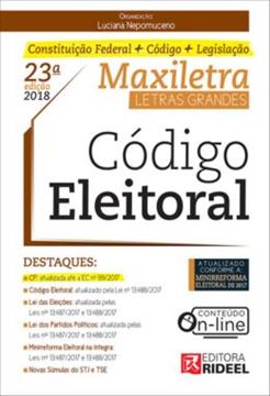 Imagem de CODIGO ELEITORAL – MAXILETRA – CONSTITUICAO FEDERAL + CODIGO + LEGISLACAO - VOLUME  - 