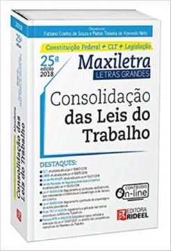 Imagem de CONSOLIDACAO DAS LEIS DO TRABALHO – MAXILETRA – CONSTITUICAO FEDERAL + LEGISLACAO - VOLUME  - 