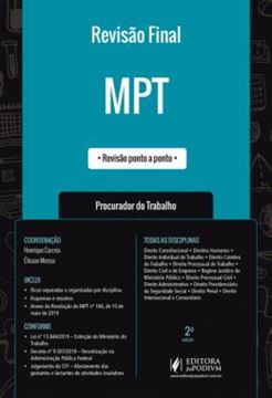 Imagem de REVISAO FINAL - MPT - REVISAO PONTO A PONTO - PROCURADOR DO TRABALHO