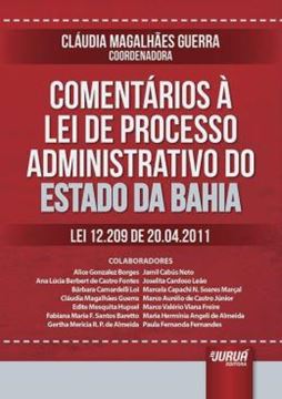 Imagem de COMENTARIOS A LEI DE PROCESSO ADMINISTRATIVO DO ESTADO DA BAHIA