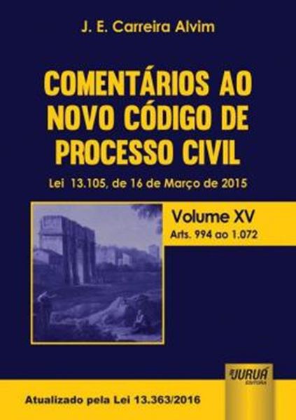 Picture of COMENTARIOS AO NOVO CODIGO DE PROCESSO CIVIL - LEI 13.105, DE 16 DE MARCO DE 2015
