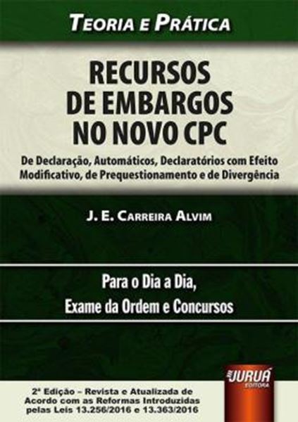 Picture of RECURSOS DE EMBARGOS NO NOVO CPC