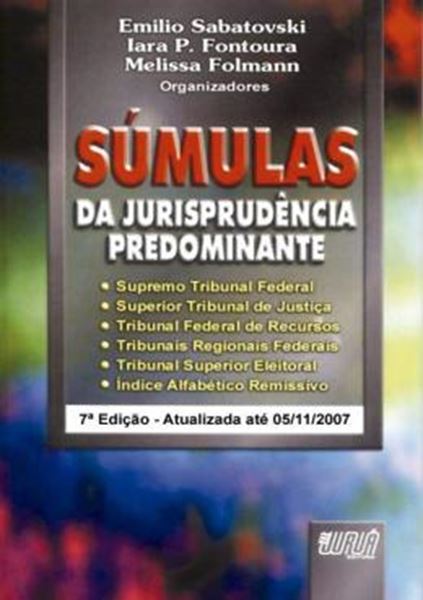 Picture of SUMULAS DA JURISPRUDENCIA PREDOMINANTE