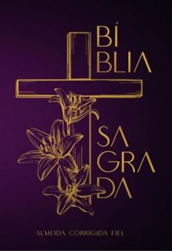 Imagem de BIBLIA ACF, SOFT TOUCH, CAPA DURA, CRUZ FLORAL, LEITURA PERFEITA