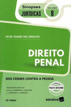Imagem de SINOPSES JURIDICAS 8 - DIREITO PENAL - DOS CRIMES CONTRA A PESSOA - 23ª ED