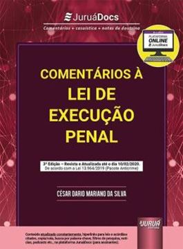 Imagem de COMENTARIOS A LEI DE EXECUCAO PENAL - DE ACORDO COM A LEI 13.964/2019 (PACOTE ANTICRIME)