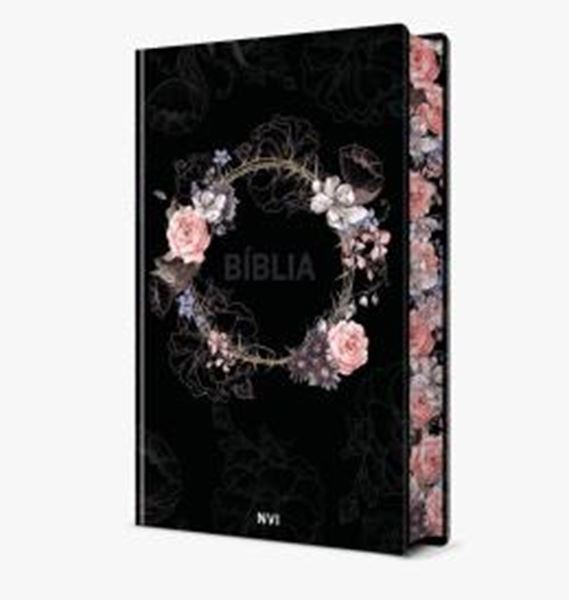 Picture of BIBLIA SAGRADA FLORES PRETA - NVI