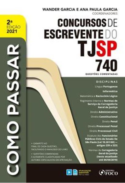 Picture of COMO PASSAR - CONCURSOS DE ESCREVENTE DO TJSP - 740 QUESTOES COMENTADAS