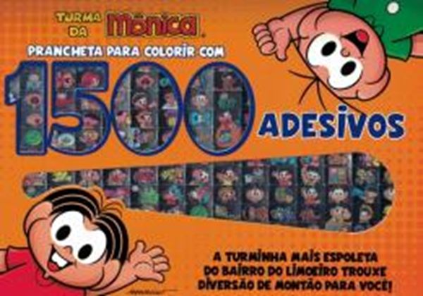 Picture of TURMA DA MONICA PRANCHETA PARA COLORIR COM 1500ADESIVO - VOL 1