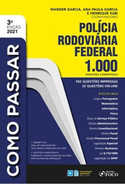 Picture of COMO PASSAR EM CONCURSOS DA POLICIA RODOVIARIA FEDERAL - 1.000 QUESTOES COMENTADAS