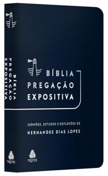 Imagem de BIBLIA PREGACAO EXPOSITIVA | RA | PU LUXO AZUL ESCURO