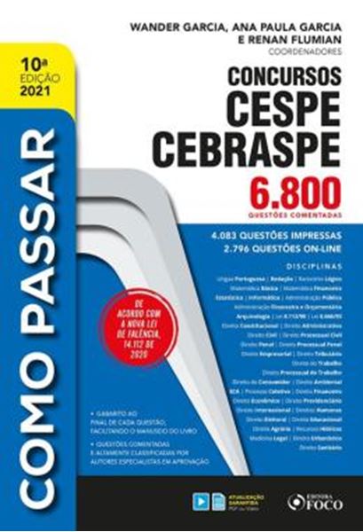 Picture of COMO PASSAR EM CONCURSOS CESPE / CEBRASPE - 6.800 QUESTOES COMENTADAS