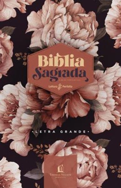 Picture of BIBLIA PEONIAS ROSADAS, ACF, CAPA DURA, LETRA GRANDE, LEITURA PERFEITA