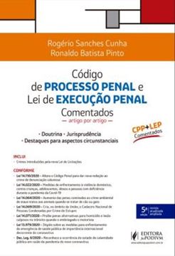 Imagem de CODIGO DE PROCESSO PENAL E LEI DE EXECUCAO PENAL COMENTADOS - ARTIGO POR ARTIGO