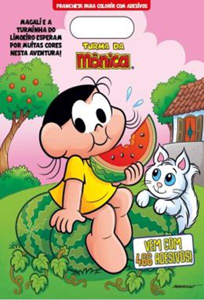Picture of TURMA DA MONICA - PRANCHETA PARA COLORIR COM ADESIVOS - MAGALI