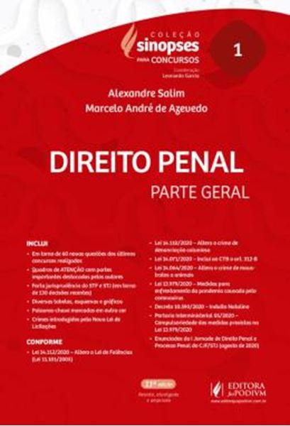 Picture of SINOPSES PARA CONCURSOS - DIREITO PENAL PARTE GERAL - VOLUME 1