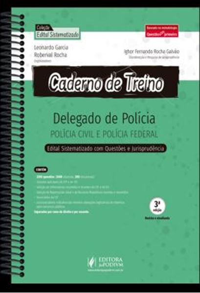 Picture of CADERNO DE TREINO - DELEGADO DE POLICIA - POLICIA CIVIL E POLICIA FEDERAL - 3ª ED