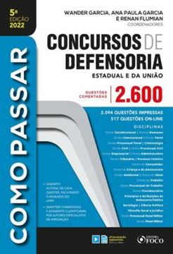 Imagem de COMO PASSAR EM CONCURSOS DE DEFENSORIA - 2.600 QUESTOES COMENTADAS